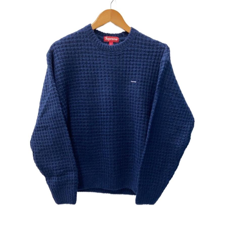 Supreme◇25FW/Small Box Waffle Sweater/M/アクリル/NVY// : セカンド