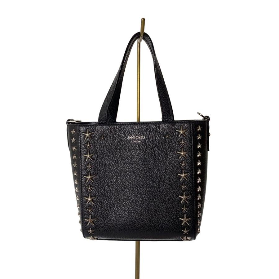 JIMMY CHOO ブラックレザー ハンドバッグ JIMMY CHOO ジミーチュウ