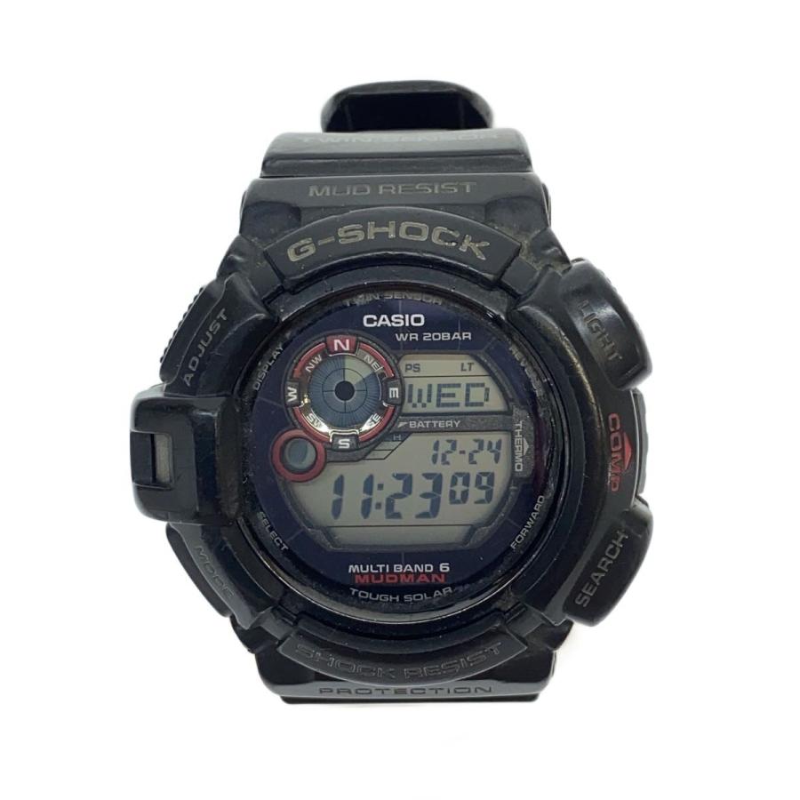 CASIO◇ソーラー腕時計・G-SHOCK/デジタル/ラバー/BLK : セカンド