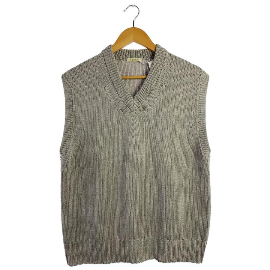 HEUGN◇ニットベスト(薄手)/3/コットン/GRY/knitwear 007 : セカンド  