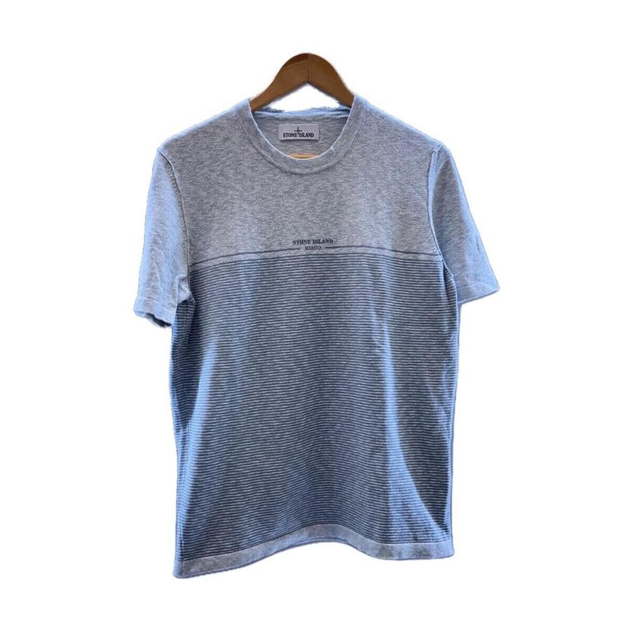STONE ISLAND◇セーター(薄手)/M/コットン/GRY/6615531xb STONE ISLAND◇セーター(薄手)/M/コットン/GRY/6615531xb