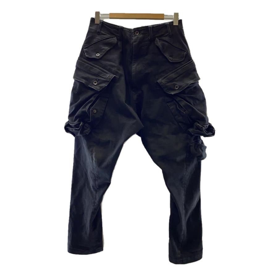 JULIUS◇カーゴパンツ/4/コットン/BLK/無地/758pam1-bk