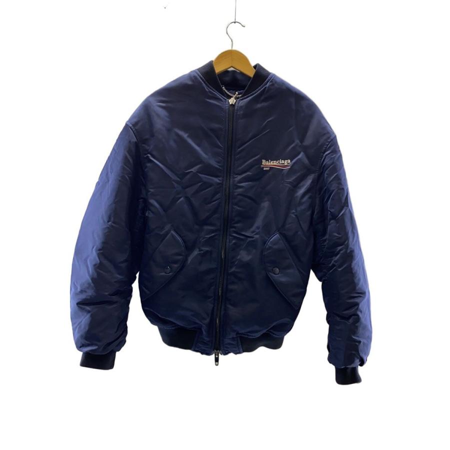 BALENCIAGA◇17AW/キャンペーンロゴ/ボンバージャケット/44/コットン