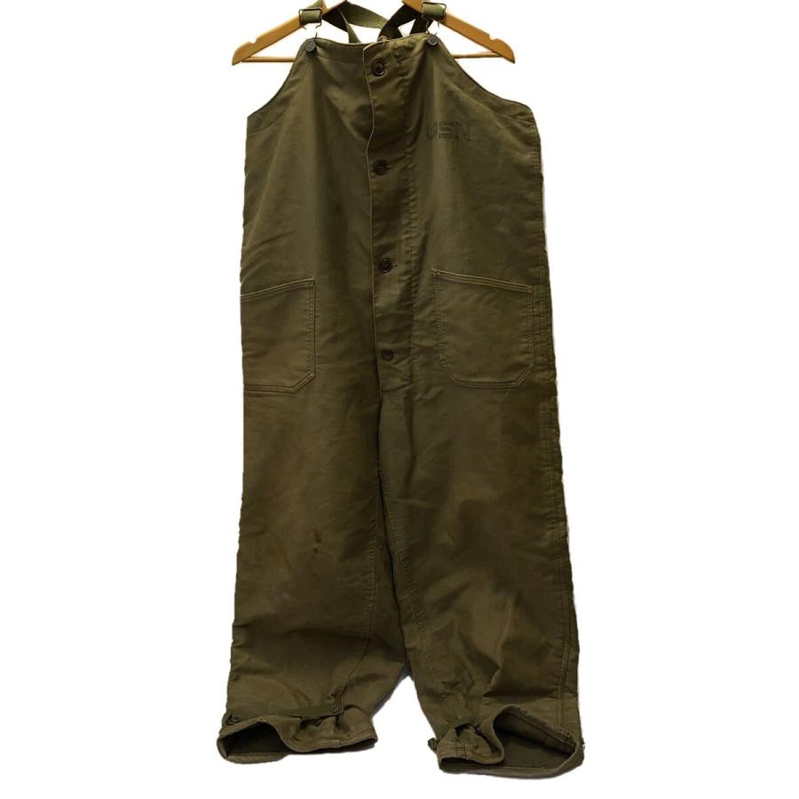 U.S.NAVY◇オーバーオール/L/--/KHK/NXsx 66638/40s/N-1デッキパンツ