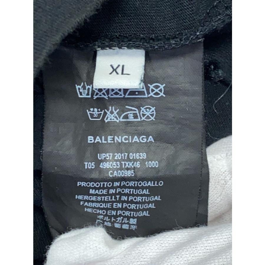 BALENCIAGA◇Tシャツ/XL/コットン/BLK/UP57 2017 01639 BALENCIAGA◇Tシャツ/XL/コットン/BLK/UP57 2017 01639