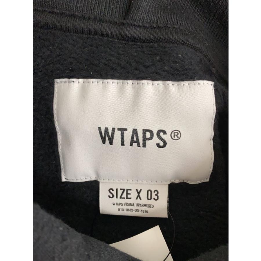 WTAPS◇SIGN HOODY COTTON.TSSC/パーカー/3/コットン/BLK/241ATDT