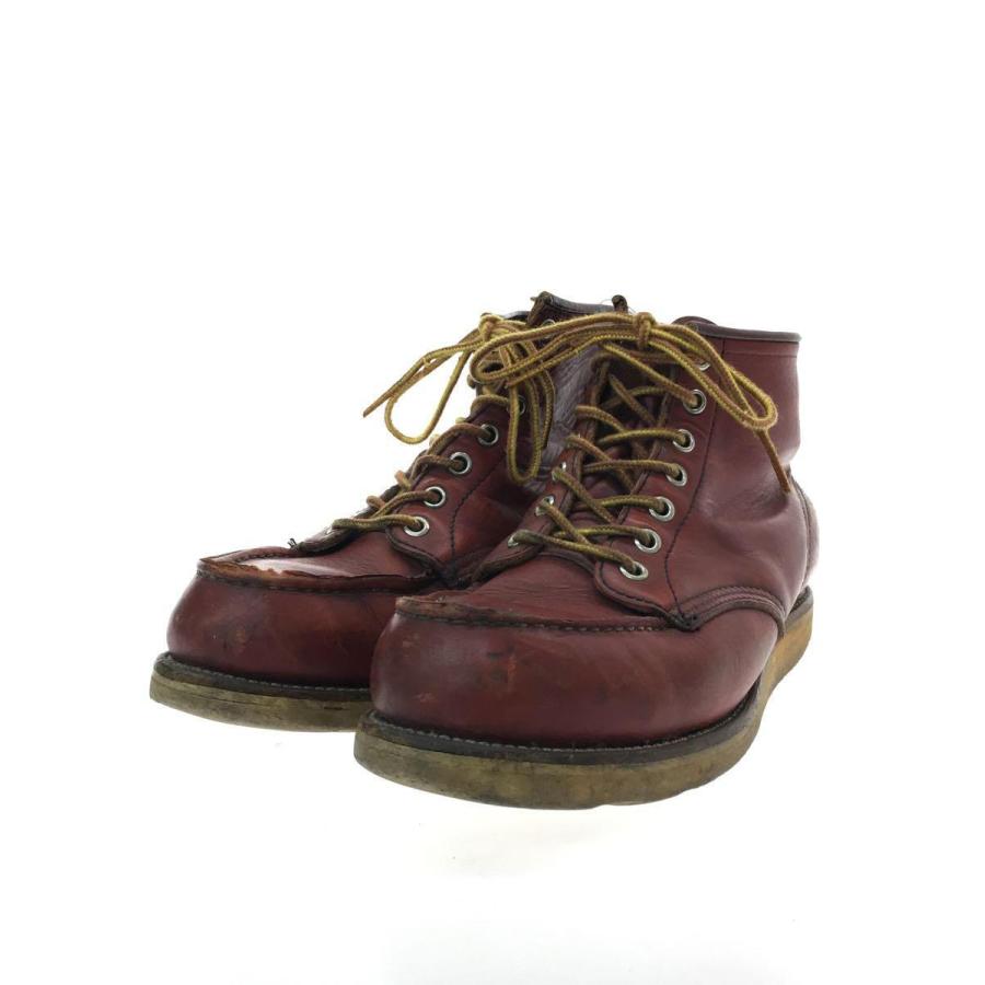 RED WING◆90s/半円犬タグ/アイリッシュセッター/ブーツ/US7/BRW/レザー/使用感/ソール減り有｜ssol-shopping｜02