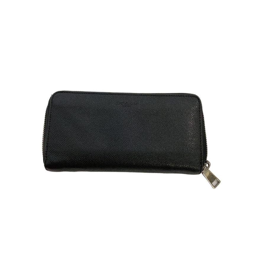 COACH◇アコーディオンウォレットクロスグレインレザー/長財布/レザー 