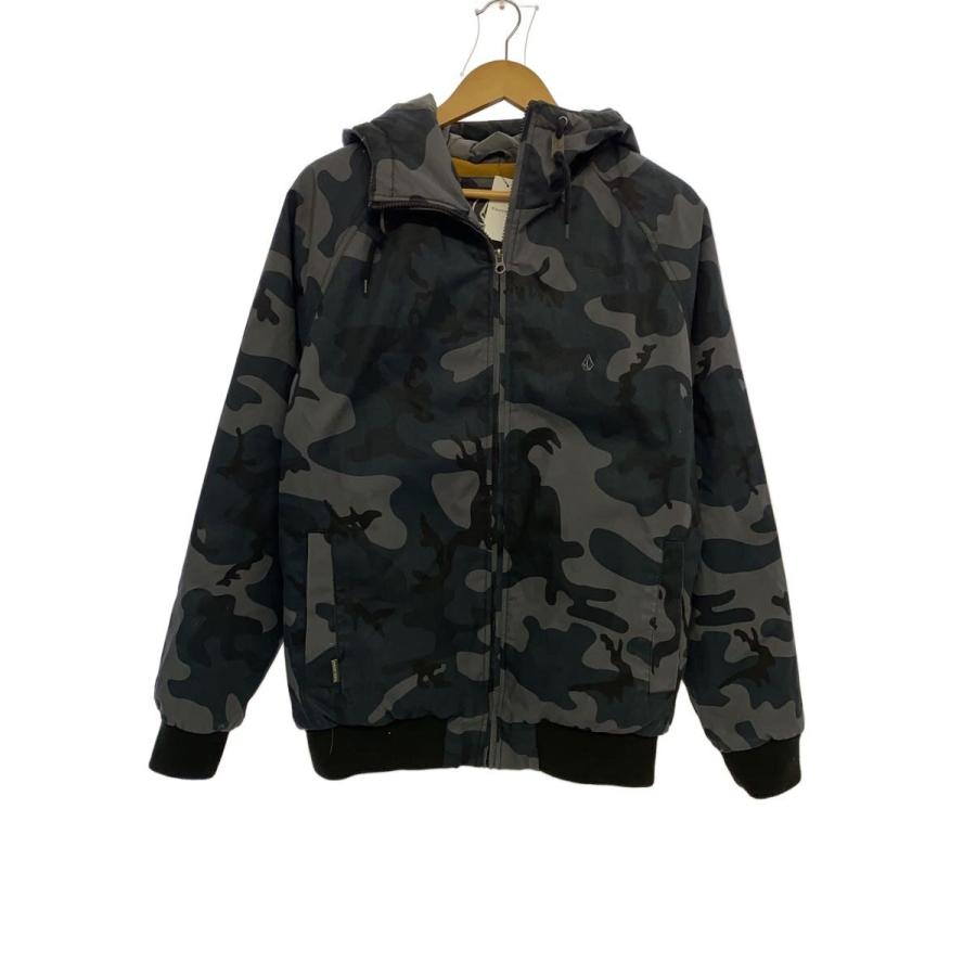 迷彩 ナイロンジャケット フード付き VOLCOM◇迷彩フードジャケット/ナイロンジャケット/M/ナイロン/NVY