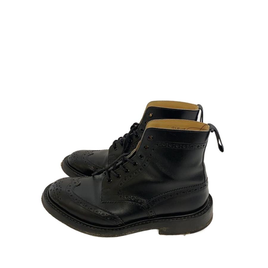 Tricker's◇MOLETON COUNTRY BOOTS/レースアップブーツ/UK7.5/BLK