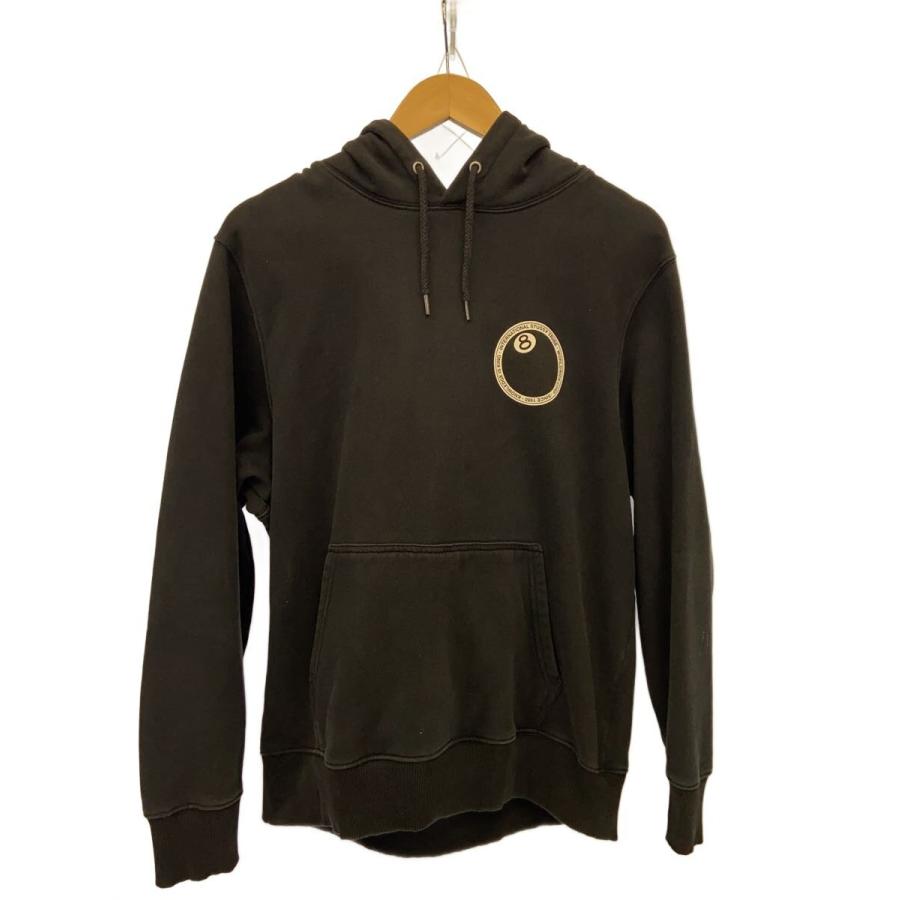 STUSSY◇8ボール/サークルロゴ/パーカー/S/コットン/BLK// : セカンド 