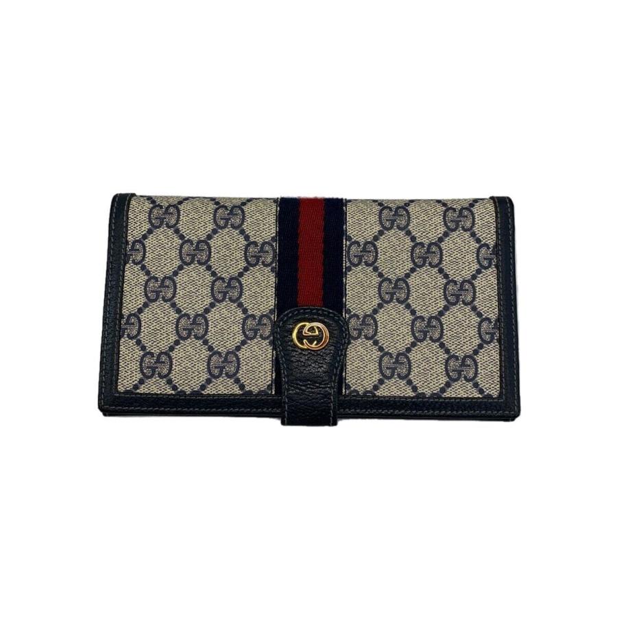 GUCCI◇長財布/レザー/NVY/総柄/レディース/035・043・0906 : セカンド