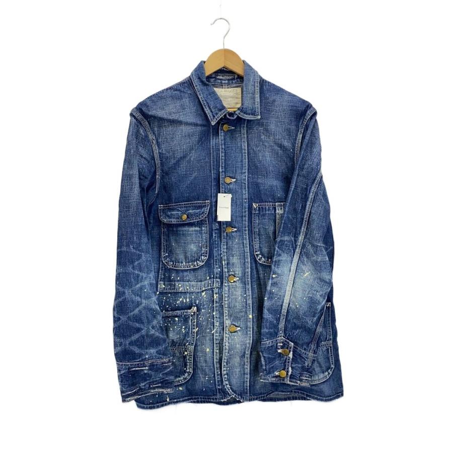 WAREHOUSE◇DUCK DIGGER/ダメージ加工カバーオール/42/デニム/IDG