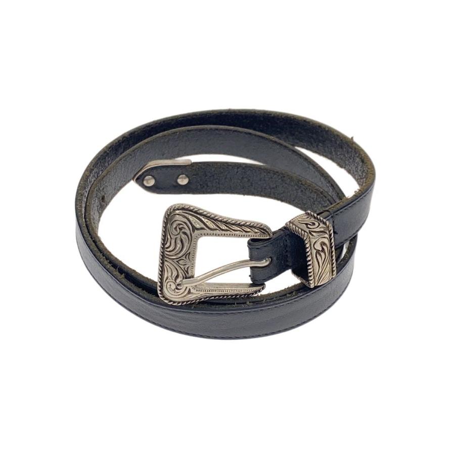 SAINT LAURENT◇ベルト/レザー/BLK/無地/メンズ/GRZ352953・30・101