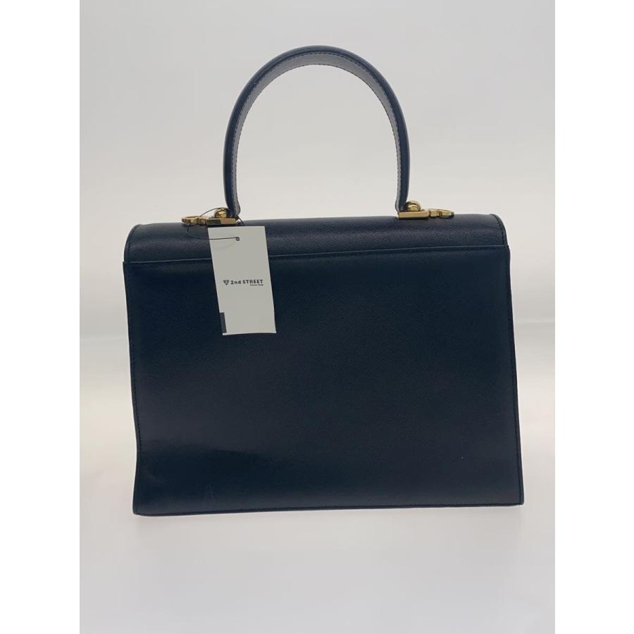 Salvatore Ferragamo◇ハンドバッグ/レザー/BLK/無地/AF-21-2181