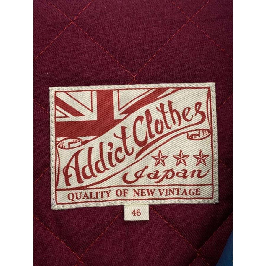 ADDICT CLOTHES◇ダブルライダースジャケット/46/羊革/ブルー/無地