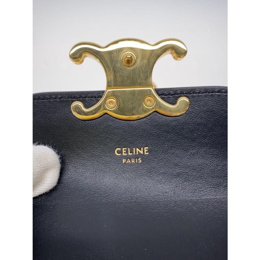 CELINE◇ミニチェーンクロード/シャイニーカーフスキン