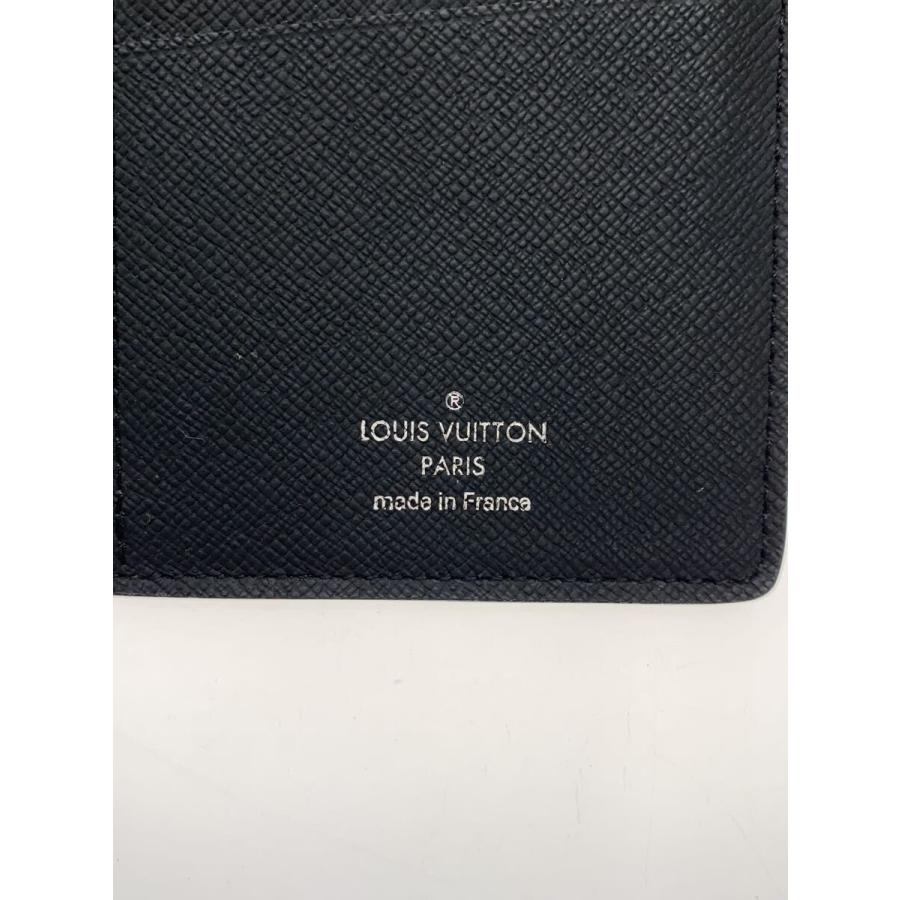 LOUIS VUITTON◇ポルト・フォイユ・ブラザ_タイガ/牛革/NVY/メンズ