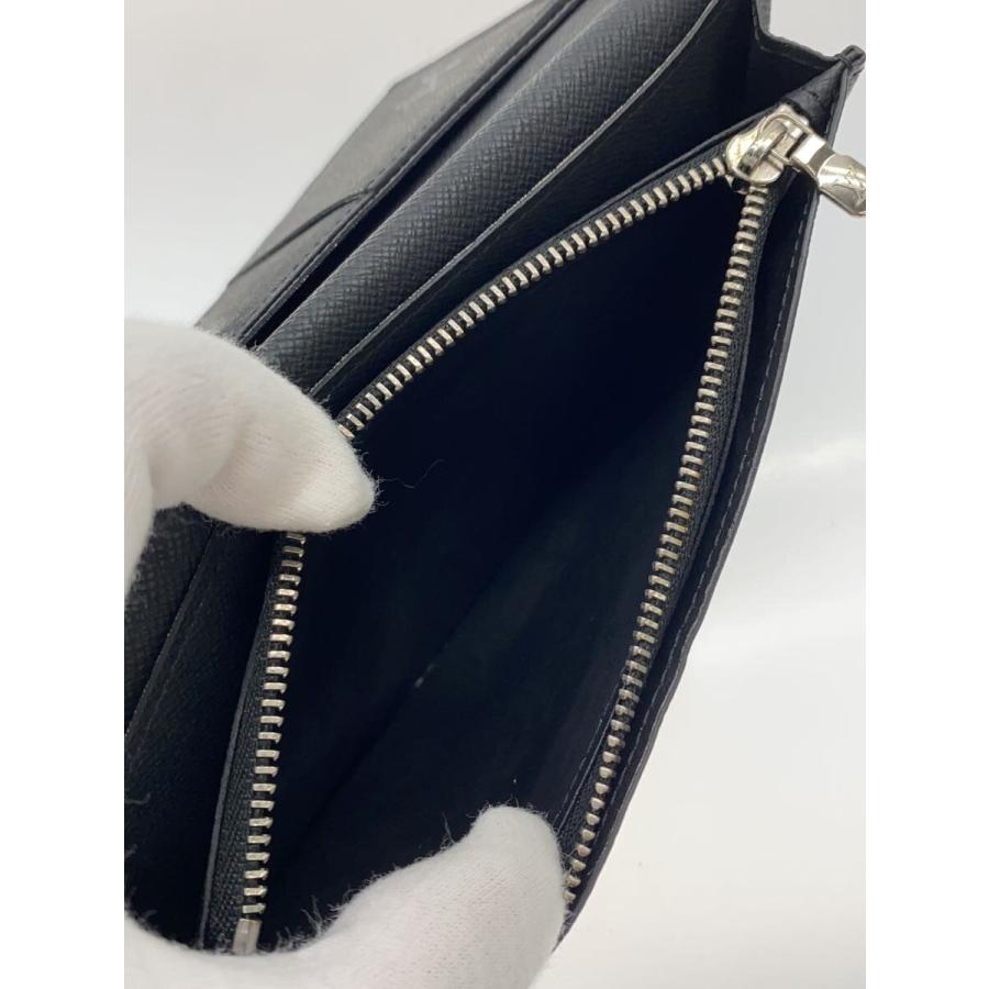 LOUIS VUITTON◇ポルト・フォイユ・ブラザ_タイガ/牛革/NVY/メンズ