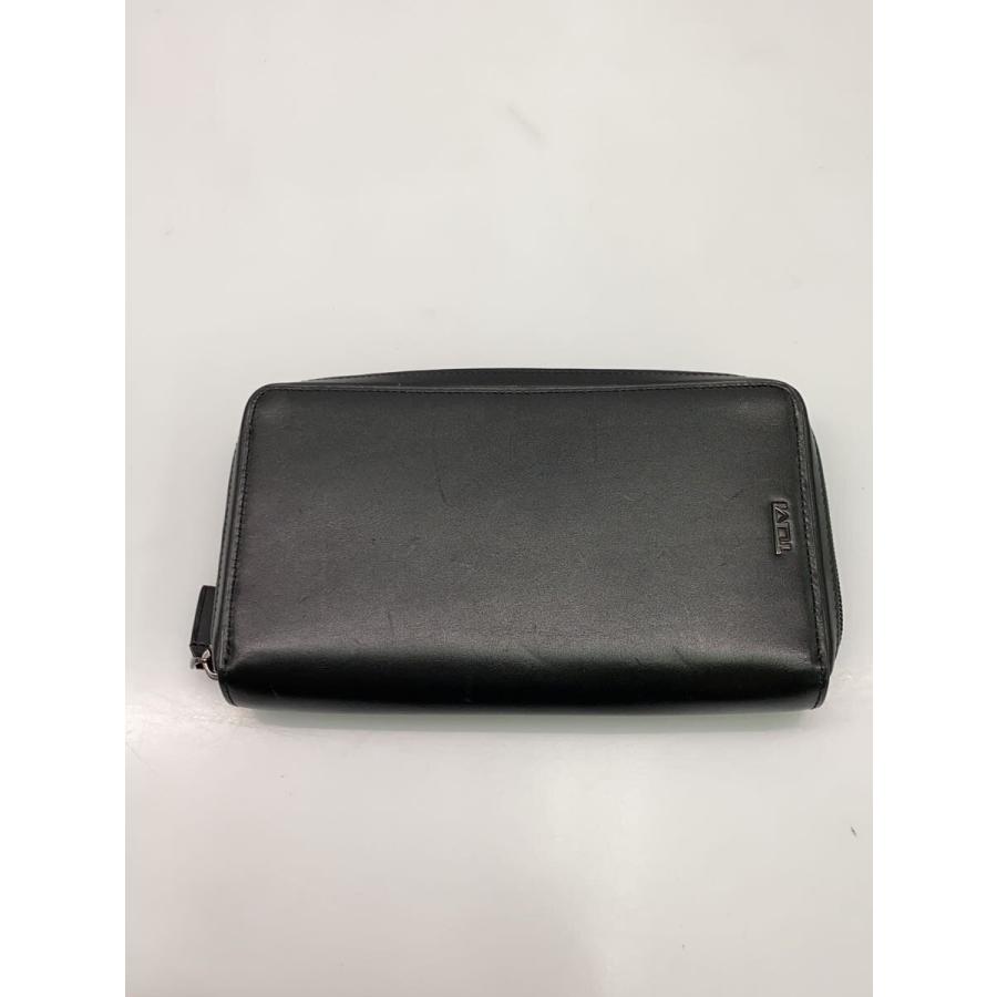 TUMI◇ラウンドジップ/長財布/レザー/BLK/メンズ/712108 : セカンド