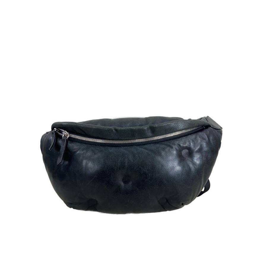 美品 マルジェラ グラムスラム ショルダー バッグ サコッシュ レザー メンズ Maison Margiela◇(11)/グラムスラム/ショルダーバッグ/レザー/BLK