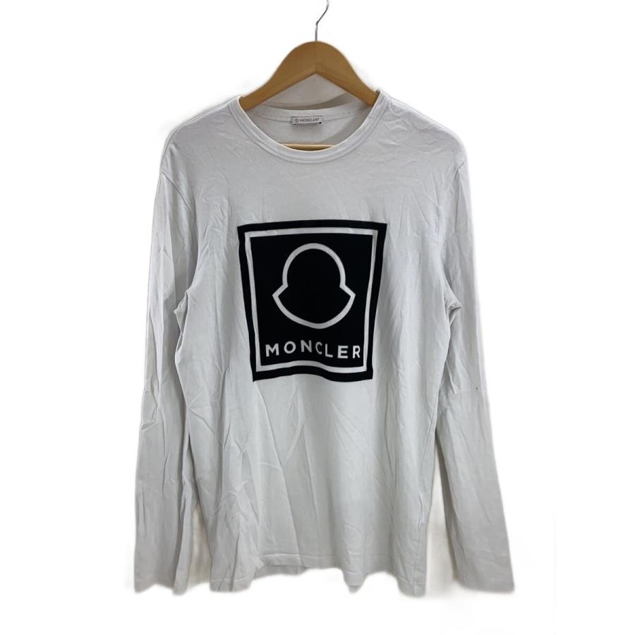 MONCLER◇フロッキー/長袖Tシャツ/L/コットン/WHT/G20918D00002/首元 