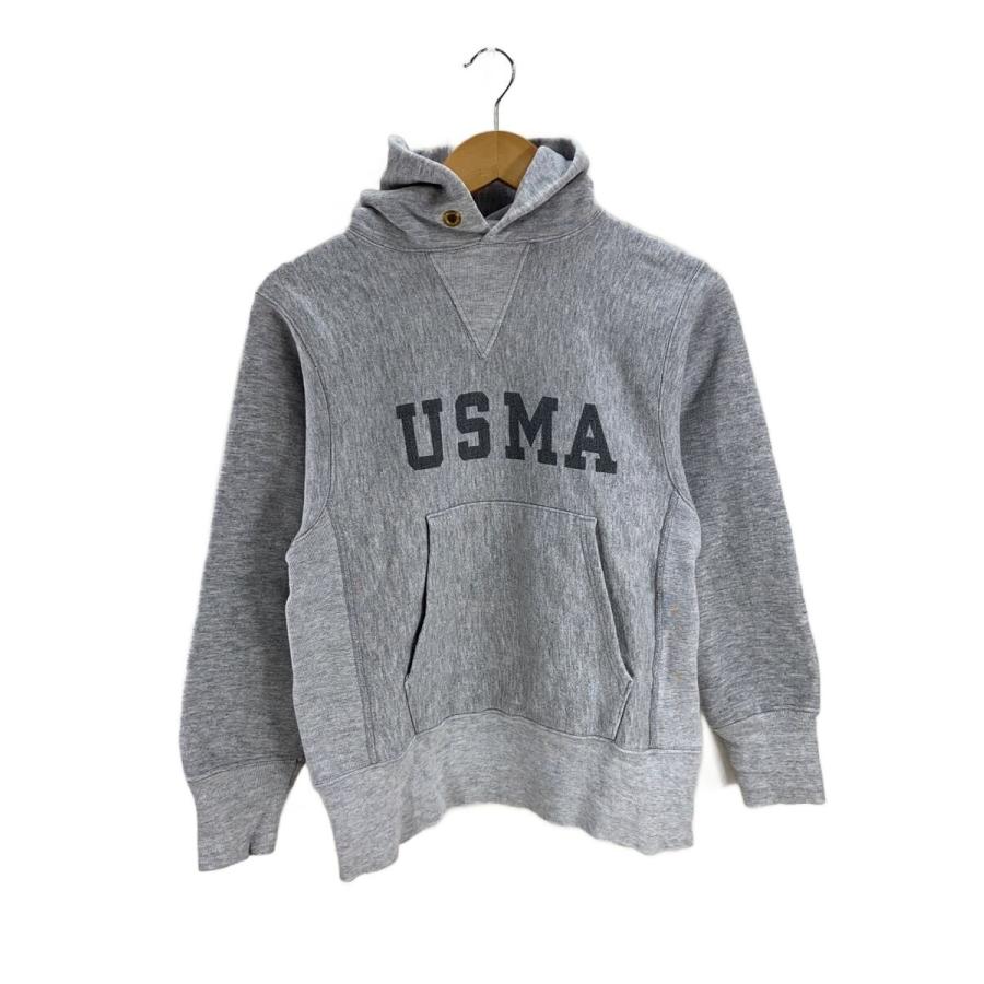 Champion◇80s USMA 前V REVERSE WEAVE パーカー/S/コットン/GRY