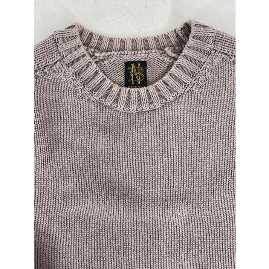 BATONER◇22ss/OPEN-END YARN CREW NECK KNIT/2/コットン/BEG/bn-22sm 