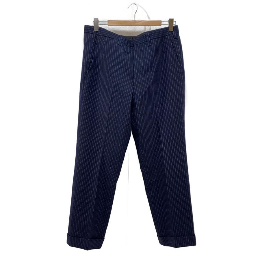 30s〜40s ヴィンテージ ストライプスラックスパンツ サスペンダーボタン付き サスペンダーボタン/スラックスパンツ/--/--/BLU/ストライプ