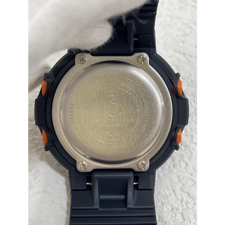CASIO◇UNITED ARROWS別注/G-SHOCK/ソーラー腕時計/ラバー/BLK/AWG