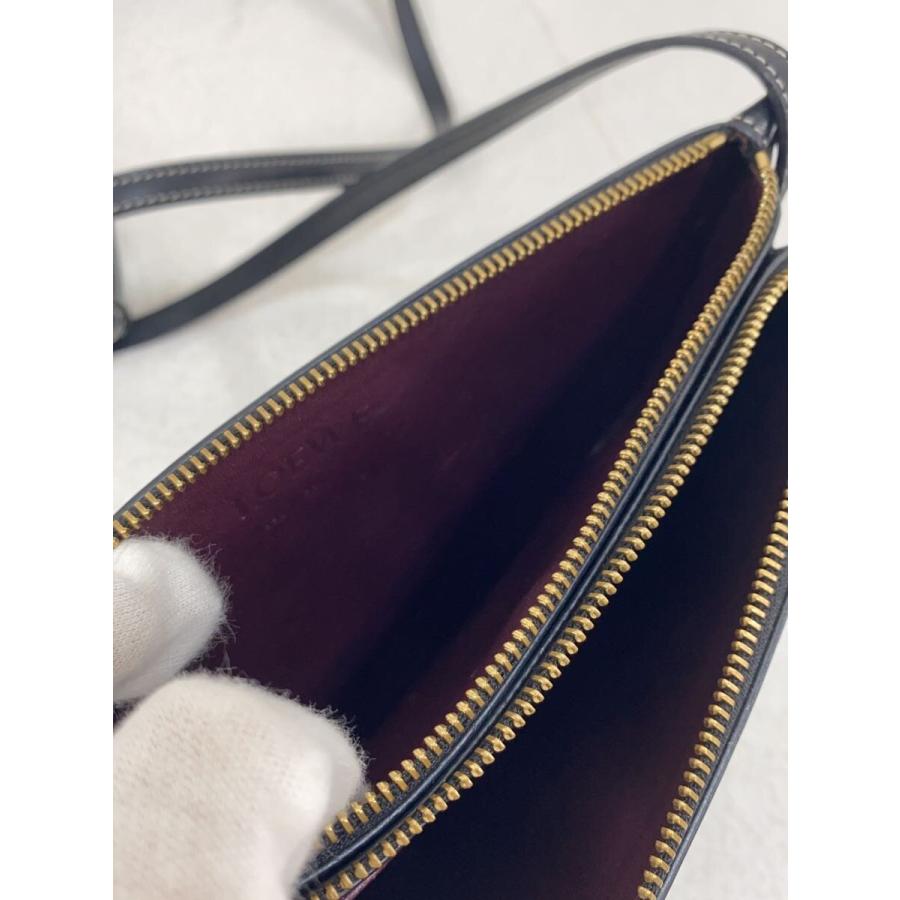 LOEWE ゲートダブルジップ 中古・古着通販】LOEWE (ロエベ) ゲートダブルジップポーチ ブラウン