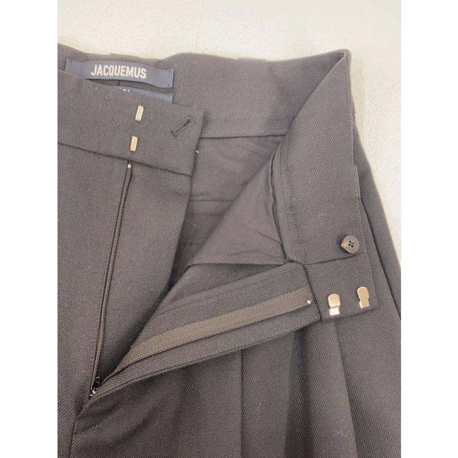 JACQUEMUS◆Le pantalon marwio/スラックスパンツ/50/ウール/BLK/無地