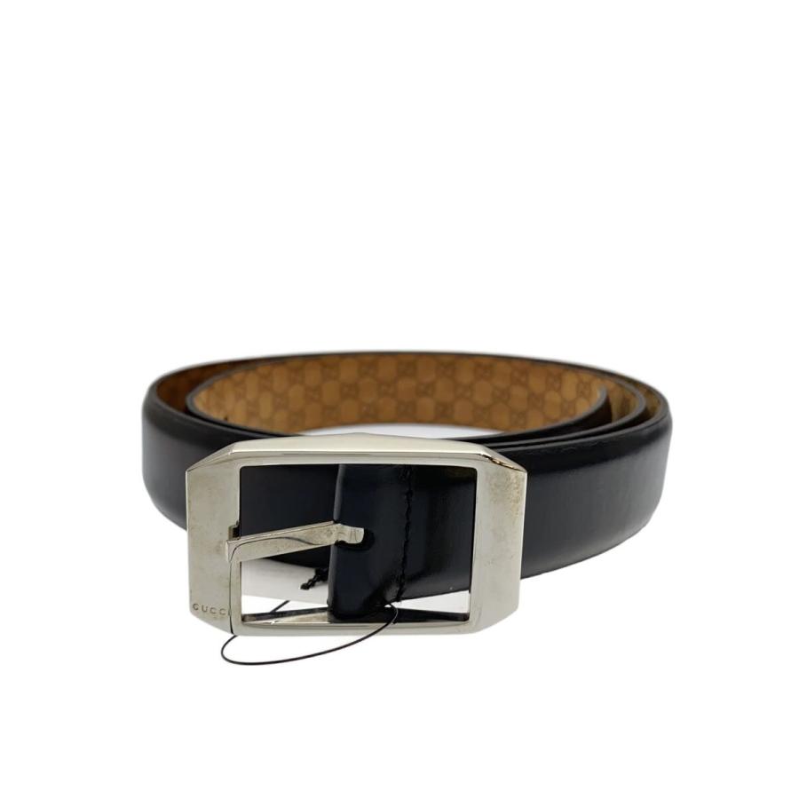 GUCCI◇ベルト/レザー/BLK/無地/メンズ/211566.1766.190.36 : セカンド