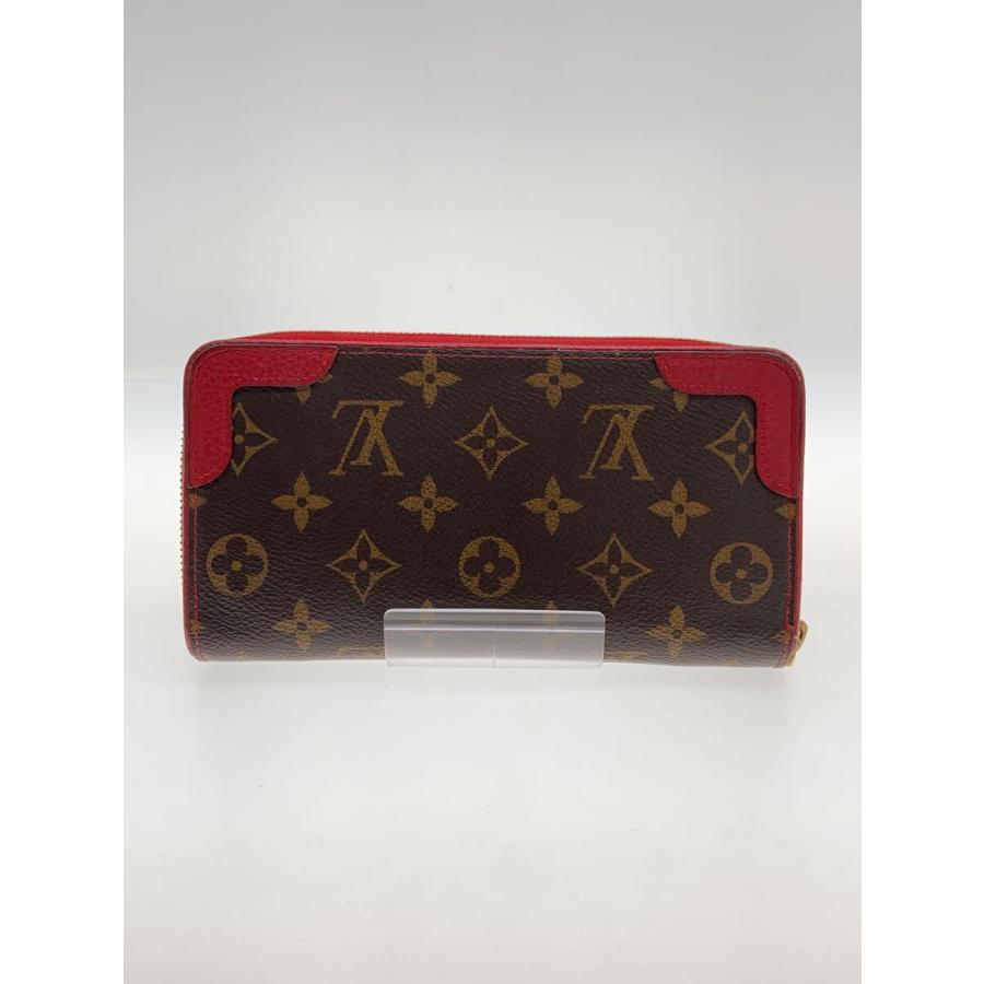 LOUIS VUITTON◆ジッピー・ウォレット・レティーロ_モノグラム・キャンバス_BRW_スリーズ/M61854/汚れ有｜ssol-shopping｜02