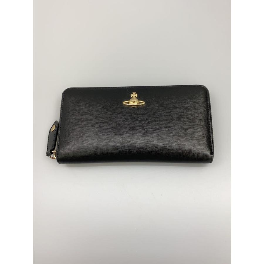 Vivienne Westwood◇ヴィヴィアンウエストウッド/長財布/--/BLK/無地