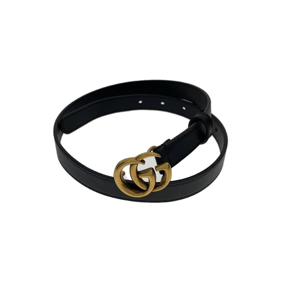 GUCCI◇ベルト/BLK/ダブルG/レディース/409417 AP00T 65・26 325040