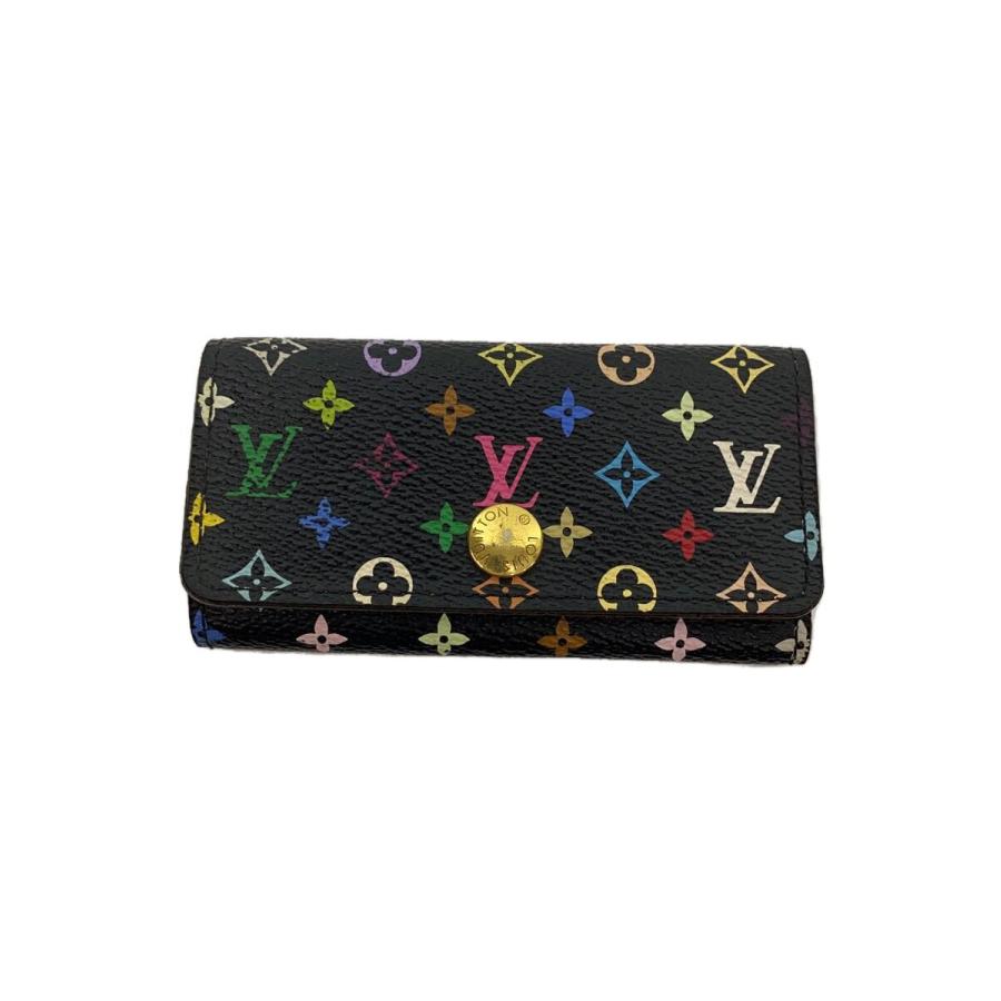 【美品】ルイヴィトン　キーケース　ミュルティクレ4 マルチカラー　ノワール LOUIS VUITTON◇ミュルティクレ4_モノグラム・マルチカラー_ノワール