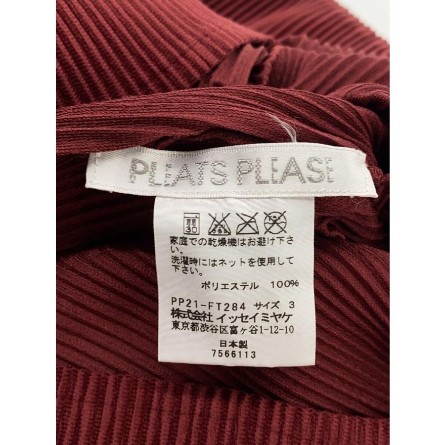 PLEATS PLEASE ISSEY MIYAKE◇チュニック/3/ポリエステル/BRD/無地