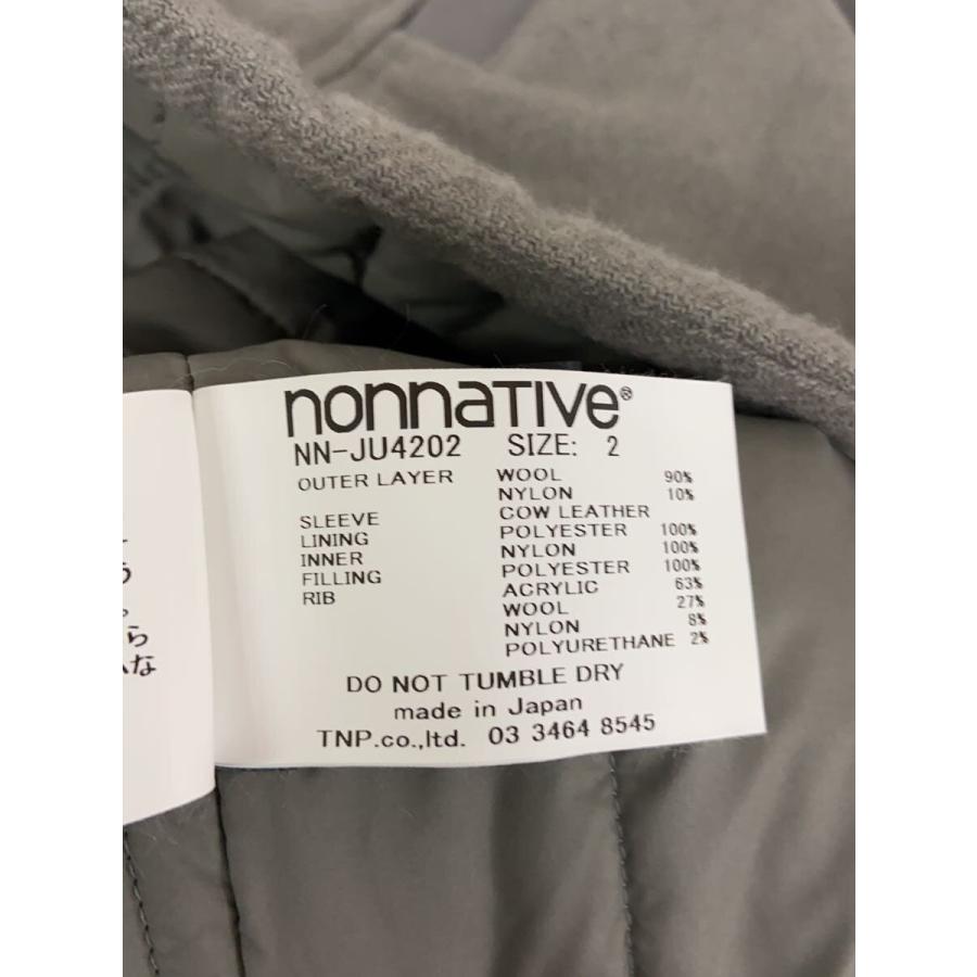 nonnative◇STUDENT PUFF JACKET TWILL WITH GORE-TEX/2/ウール/GRY/NN