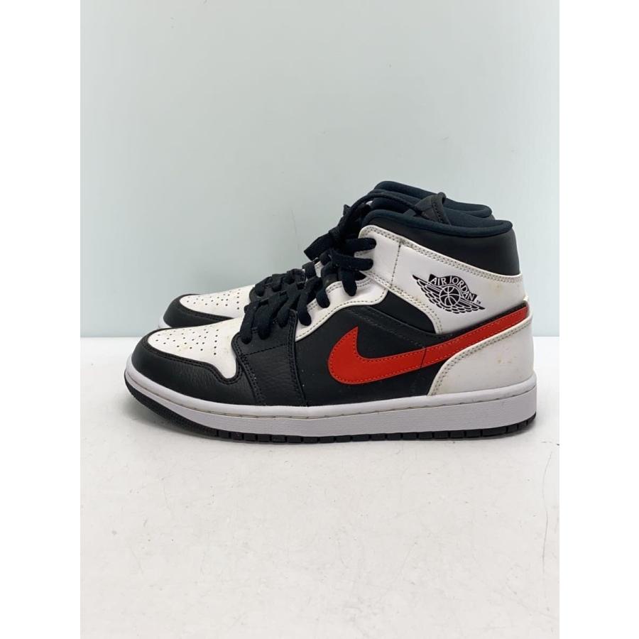 NIKE◇AIR JORDAN 1 MID_エア ジョーダン ミッド/25cm/BLK : セカンド