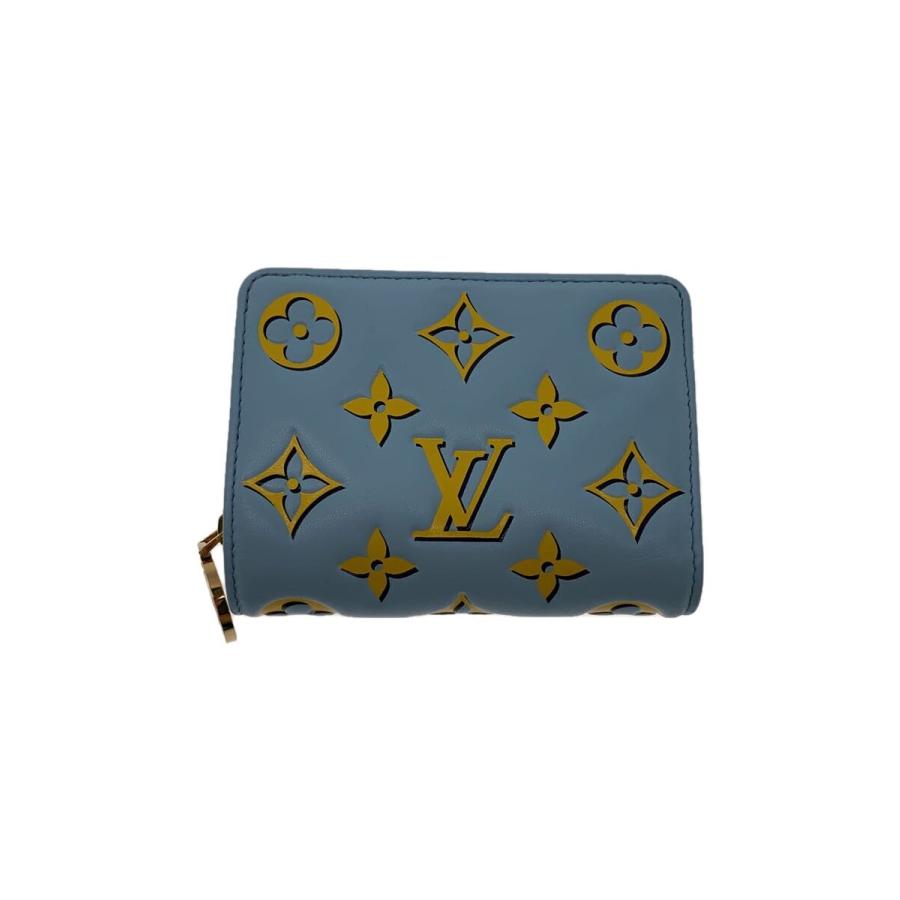 LOUIS VUITTON◇ポルトフォイユルー/2つ折り財布/レザー/BLU/総柄