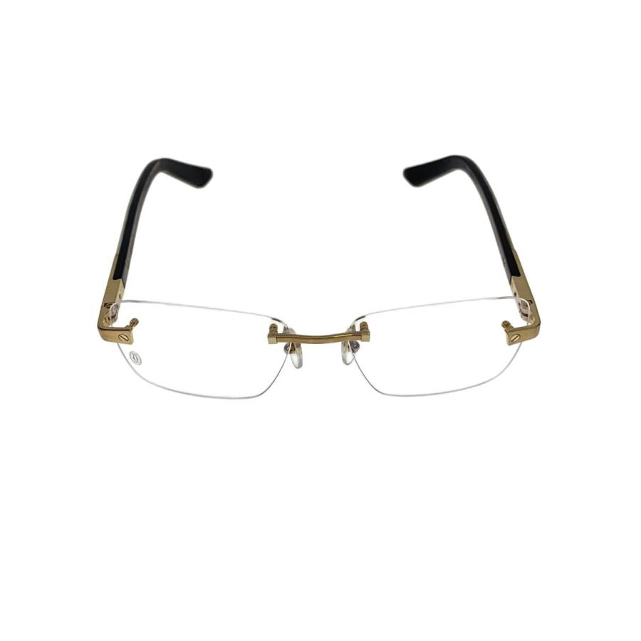 Cartier◇バッファローホーン/メガネ/リムレス/水牛角/WHT/メンズ