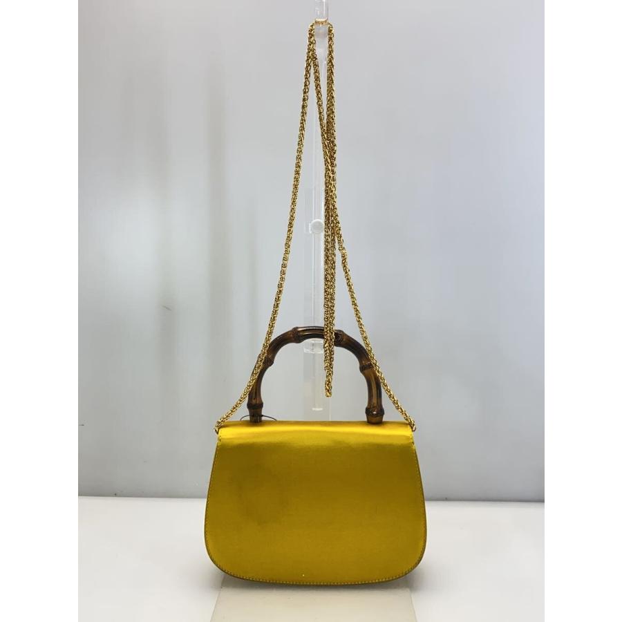 GUCCI◆OLD/ショルダーバッグ/サテン/GLD/無地/005 109 0258_2