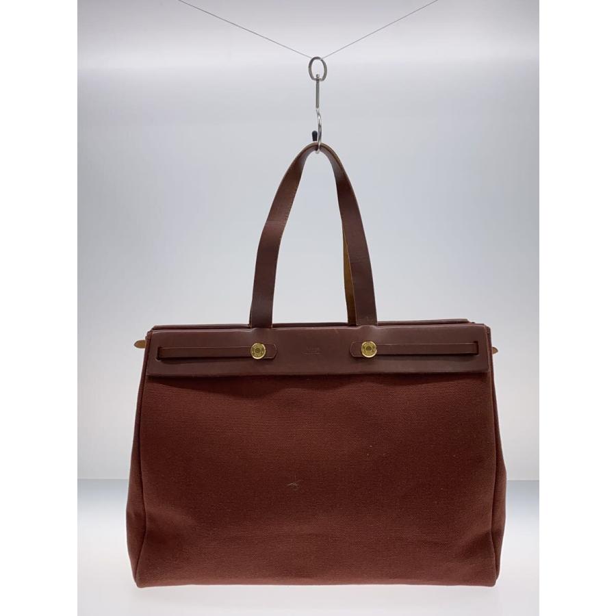 HERMES◇エールバッグ/カバスGM/トートバッグ/キャンバス/BRD/角・開け