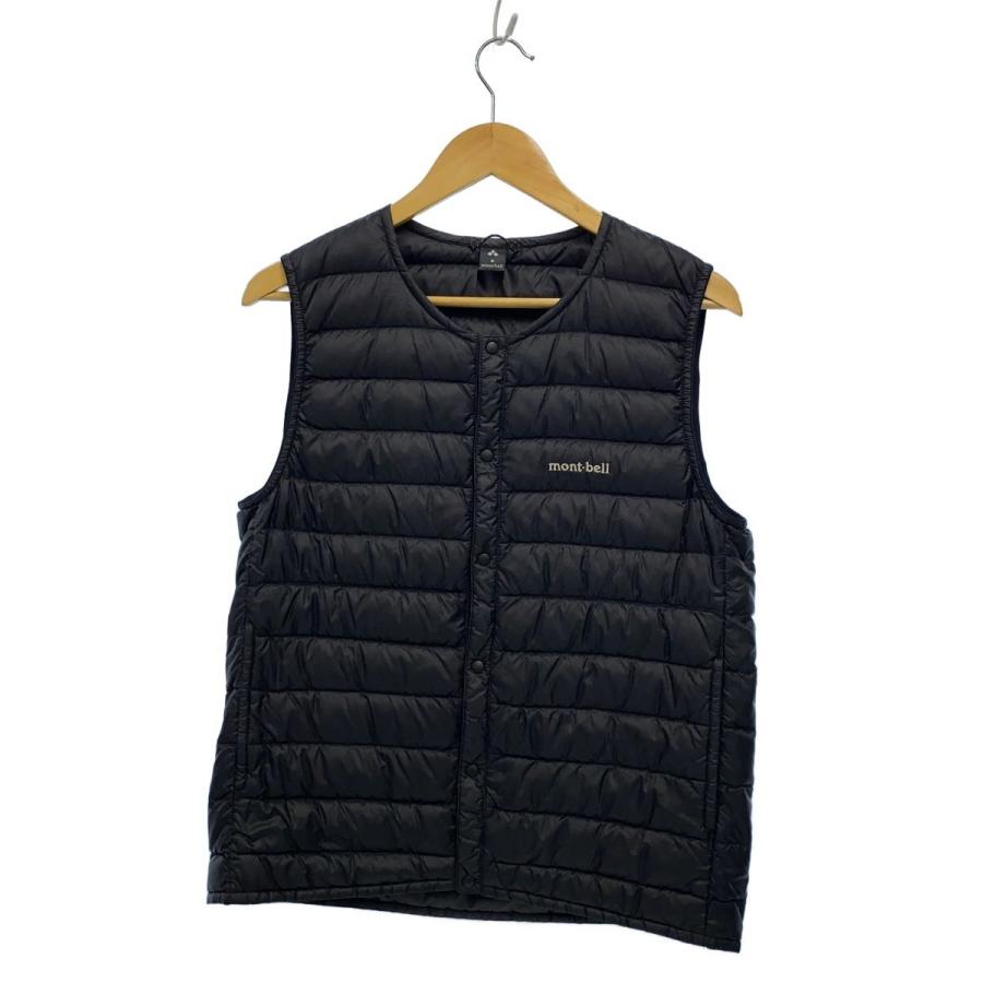 mont-bell◇スペリオダウン ラウンドネックベスト/S/ナイロン/BLK