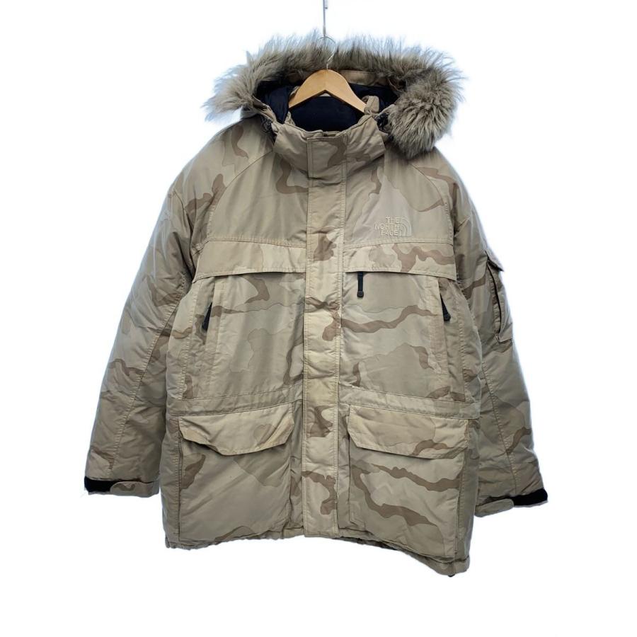 THE NORTH FACE◇ダウンジャケット/XL/ナイロン/BEG/カモフラ/FYG2 
