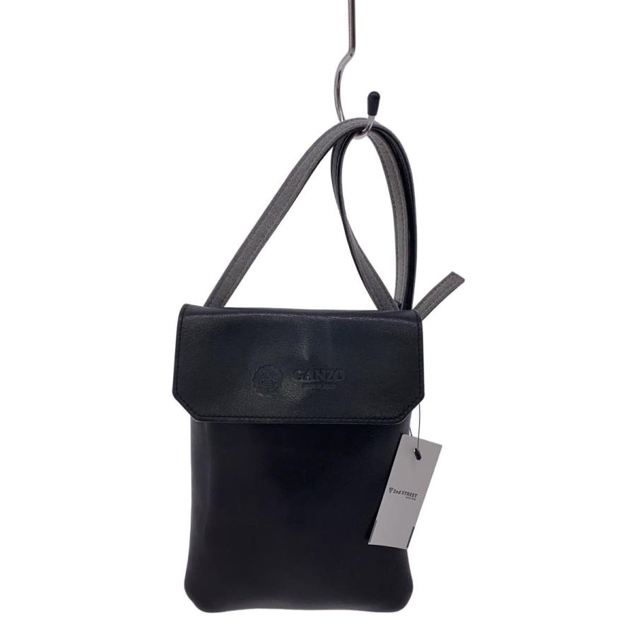 GANZO ブラック ショルダーバッグ GANZO◇ショルダーバッグ/レザー/BLK : セカンドストリートYahoo!店