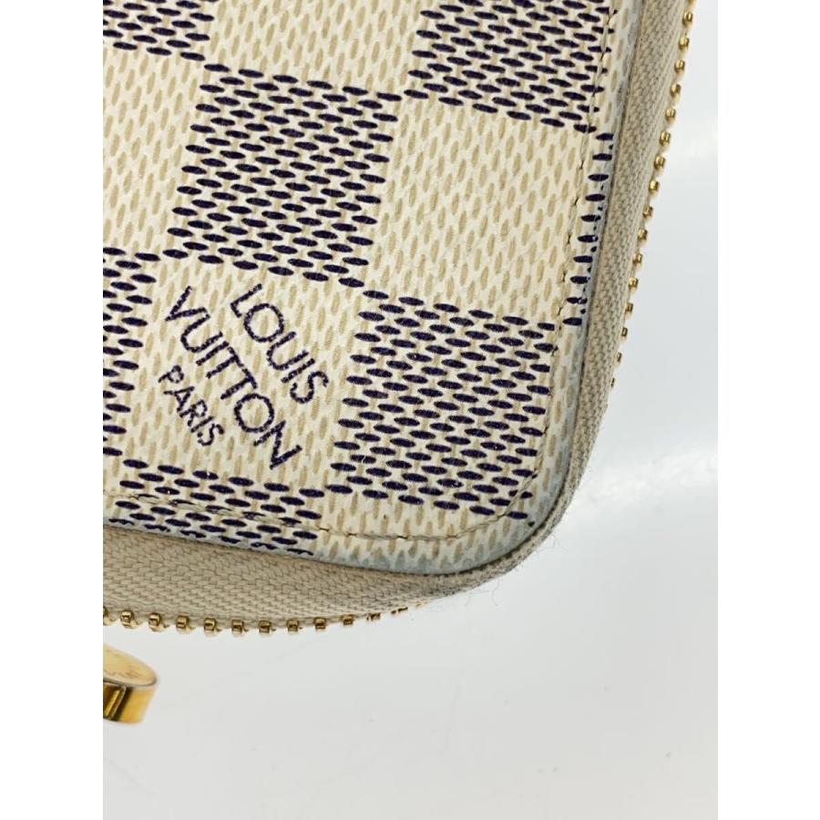 LOUIS VUITTON◇ジッピー・ウォレット_ダミエ・アズール/PVC/WHT