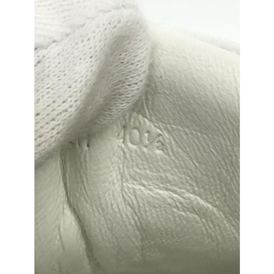 HERMES AVANTAGE アヴァンタージュ/ローカットスニーカー/40.5/WHT/レザー/シワ有/ヨゴレ有