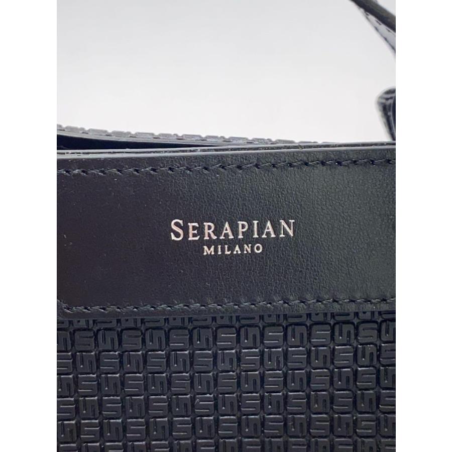 SERAPIAN◆SECLET SRP/シークレット/型押し/トートバッグ/PVC/BLK/無地｜ssol-shopping｜05